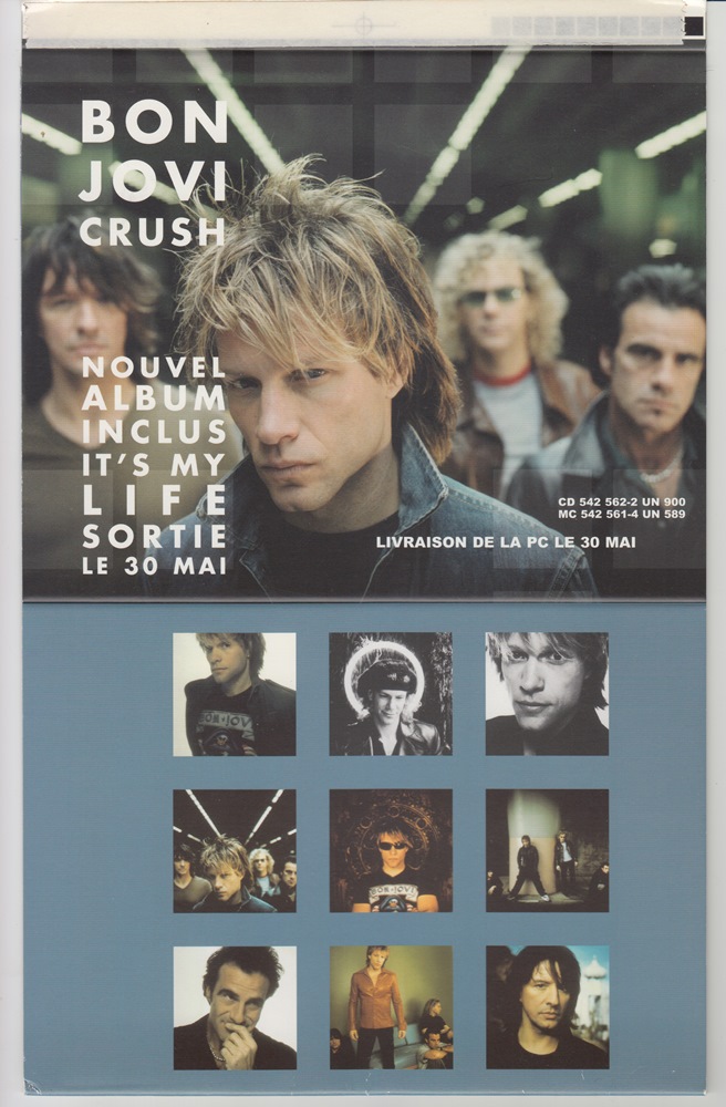 ironi Kategori piedestal BON JOVI “CRUSH Triangle advertisement for record store”(FRANCE,2000) |  redbank's BON JOVI collection