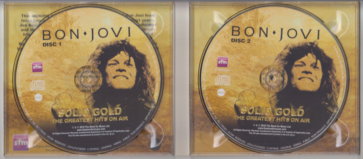 Bon Jovi “solid Gold The Greatest Hits On Air″ Cd 1983 1984 1988 1989 1995 Redbank S Bon Jovi