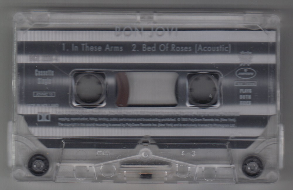 BON JOVI “In These Arms” (Cassette,UK,1993) | redbank's BON JOVI collection